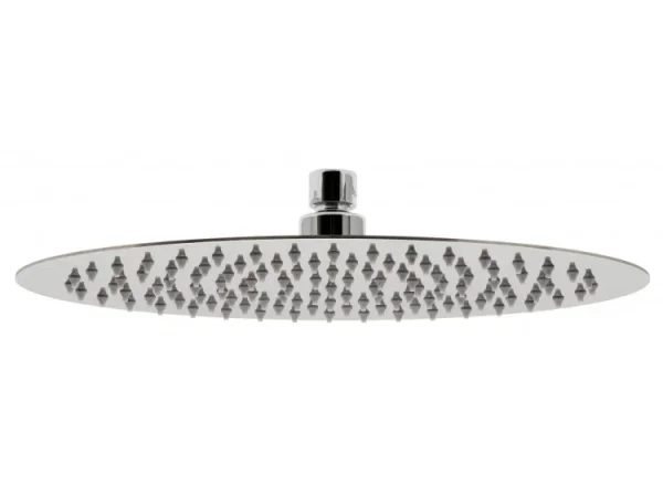 Vado Aquablade Single Function Easy Clean Slim Line Oval Shower Head, 300mm X 200mm (12 X 8") Chrome detail view - Image 2