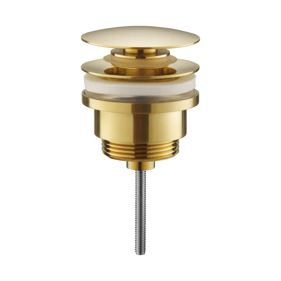 Just Taps Basin Waste, Universal Slotted And Unslotted Brushed Brass product image - Image 1