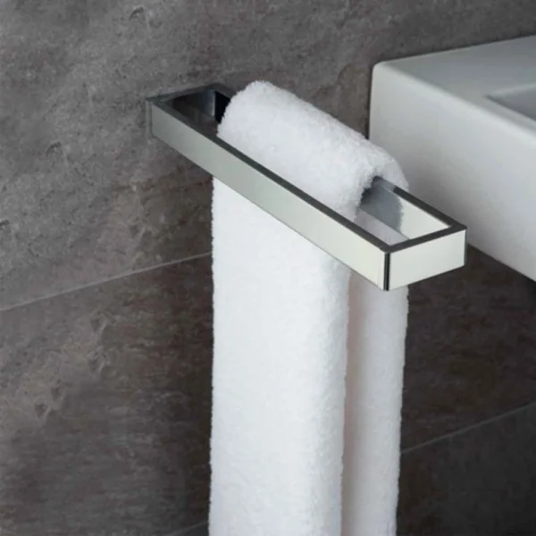 Vado Individual Shama Double Towel Rail Wall Mounted Brushed Nickel