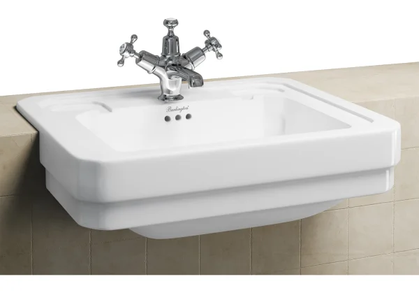 Burlington Semi Recessed Basin 58cm 1th