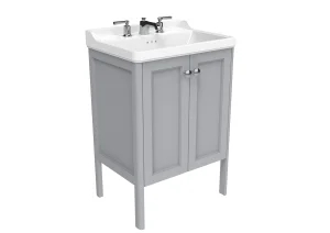 Saneux Sofia 60cm 2 Door Floor Standing Console Unit - Dove Grey