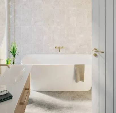 Crosswater Mpro Bath 3h Filler Wall Mounted Brushed Brass detail view - Image 4