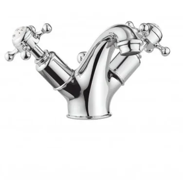 Crosswater Belgravia Crosshead Luxury Mono Mixer With Waste Deck Mounted Chrome detail view - Image 2