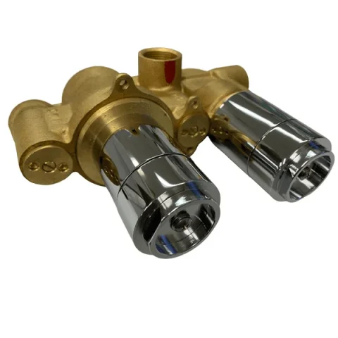Crosswater 2 Way Diverter Valve Body With Chrome Collar product image - Image 1