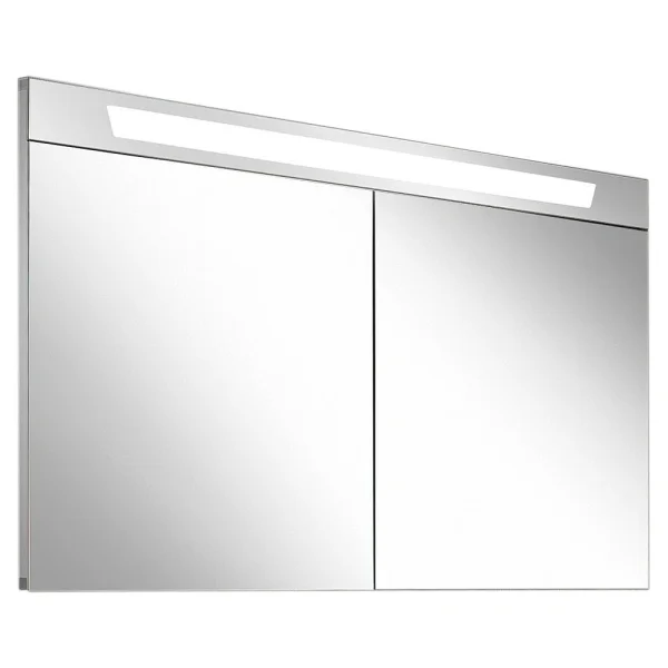 Schneider 2 Door Mirror Cabinet Capeline Fl 60cm x70 To 80cm (CAP 60/2/FL eloxiert)