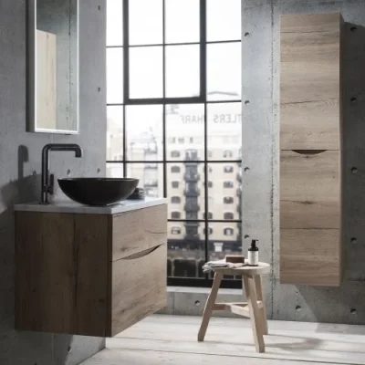 Crosswater Glide Ii 2 Drawer Basin Unit 600 Windsor Oak detail view - Image 2