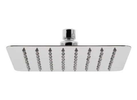 Vado Aquablade Single Function Easy Clean Slim Line Square Shower Head, 200mm (8") Chrome detail view - Image 2