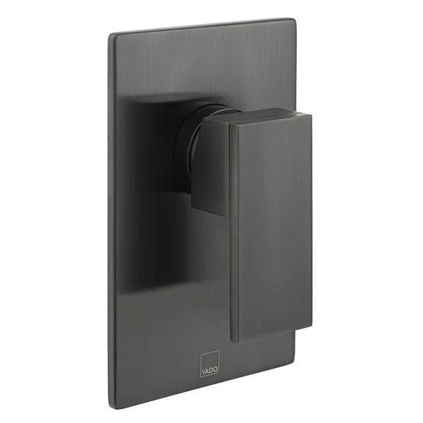 Vado Individual Notion 1 Outlet Concealed Single Lever Manual Valve Brushed Black