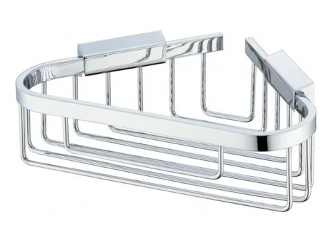 Vado Basket Medium Triangular Corner Wall Mounted Chrome detail view - Image 2
