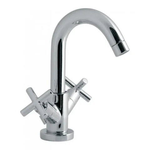Vado Elements Mono Basin Mixer Deck Mounted Smooth Bodied With Universal Waste And Honeycomb Flow Regulator Chrome detail view - Image 2