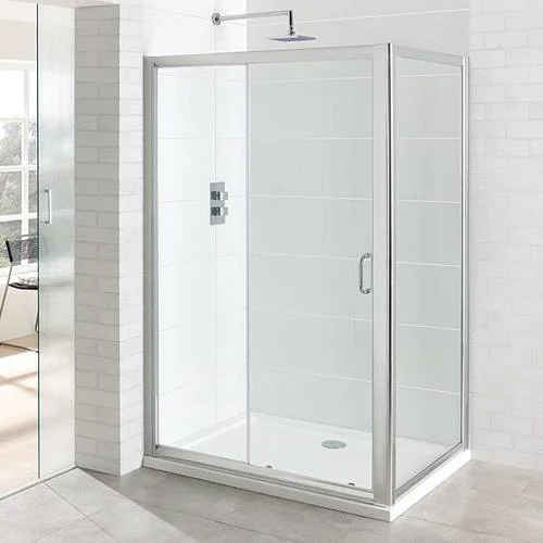 Eastbrook Vantage Easy Clean Sliding Door 1000mm Chrome