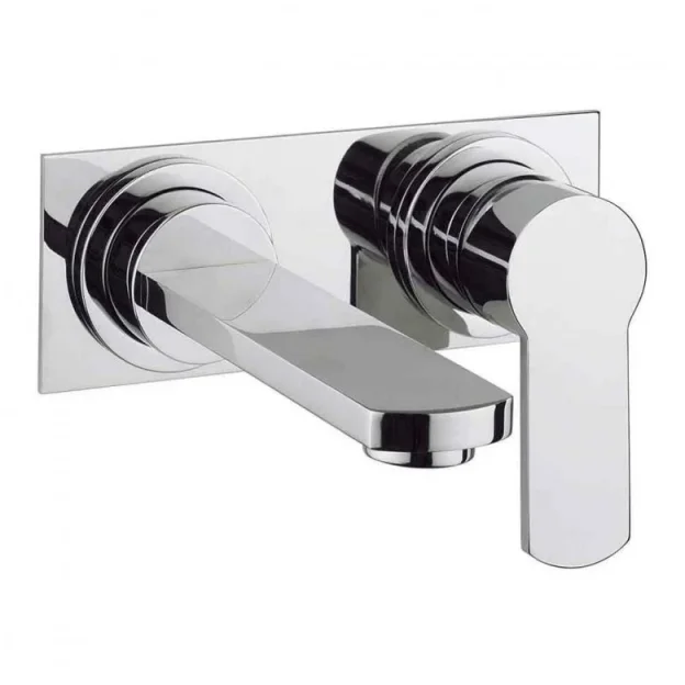 Crosswater Wisp Basin 2 Hole Set Wall Mounted Chrome product image - Image 1