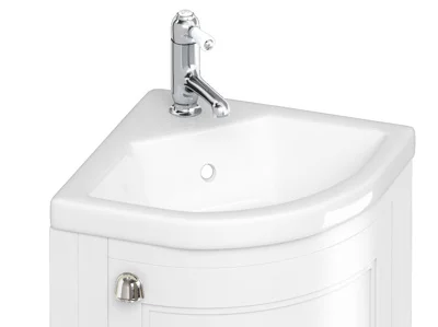 Burlington 43cm Quattrocast Corner Basin 1th