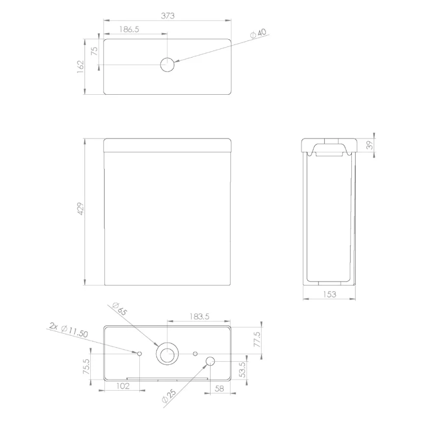 Saneux Austen Cistern (for 50070 & 50077) detail view - Image 6