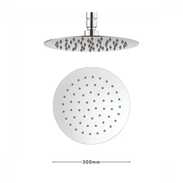 Crosswater Central Shower Head 300mm Chrome product image - Image 1