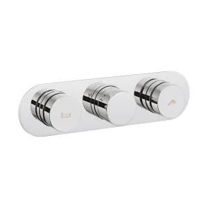 Crosswater Dial Central Thermostatic Bath Valve With 2 Way Diverter Chrome