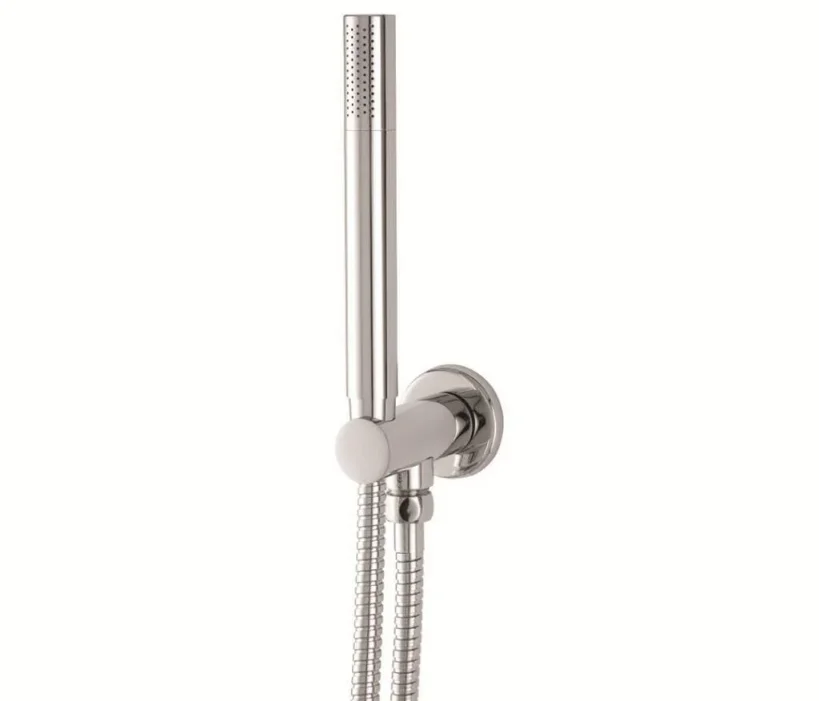 Just Taps Round Water Outlet And Holder With Metal Hose Chrome product image - Image 1