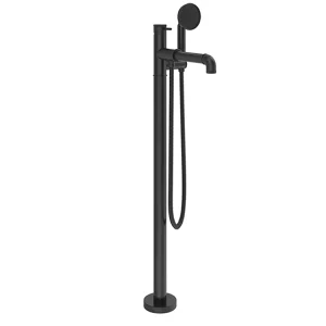 Crosswater Mpro Industrial Bath Shower Mixer Floor Standing Carbon Black
