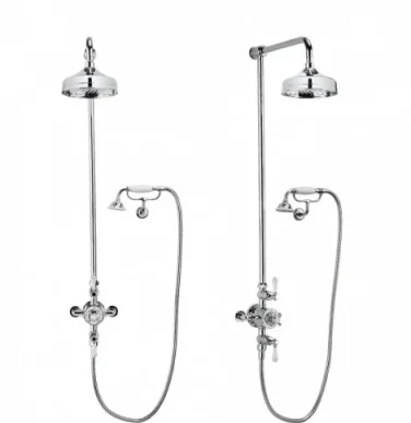 Crosswater Belgravia Thermo Shower Valve With 8" Fixed Head Chrome detail view - Image 2