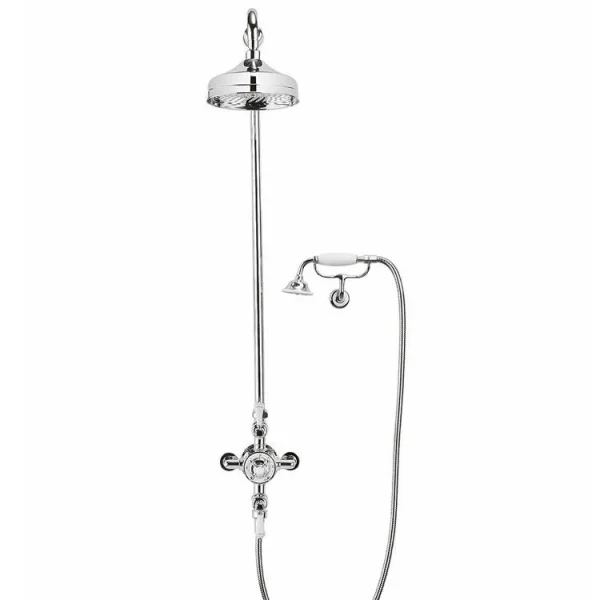 Crosswater Belgravia Thermo Shower Valve With 8" Fixed Head Chrome
