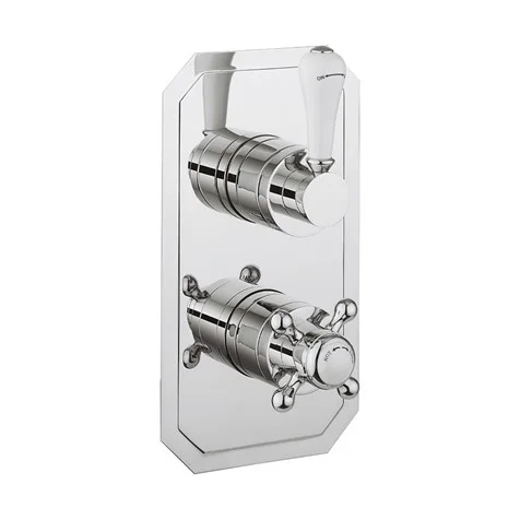 Crosswater Belgravia 2 Handle Trimset (must Be Paired With Wlbp1500rc+) Chrome White Lever