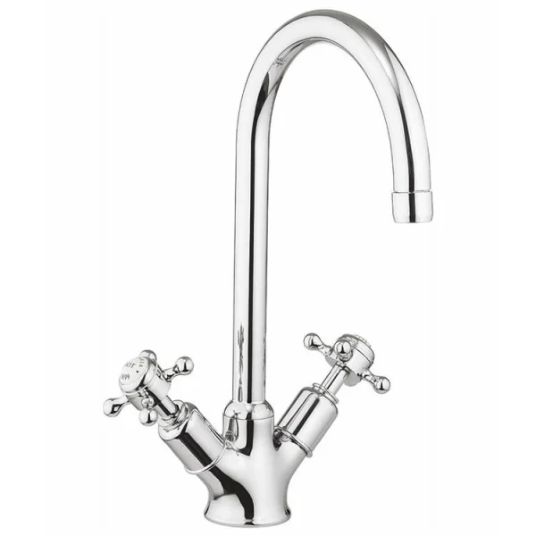 Crosswater Belgravia Cruciform Kitchen Mixer Deck Mounted Chrome