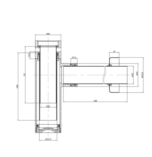 Crosswater Bottle Trap Matt Black detail view - Image 3