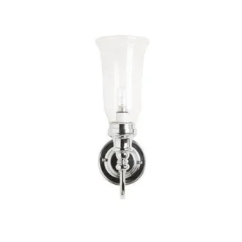 Burlington Ornate Base, Vase Clear Glass Shade - Chrome product image - Image 1