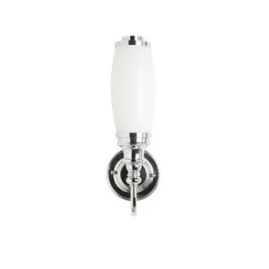 Burlington Ornate Base, Tube Froted Glass Shade - Chrome