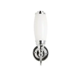 Burlington Ornate Base, Tube Froted Glass Shade - Chrome product image - Image 1