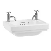 Burlington Riviera Cloakroom Basin 45cm 2th White product image - Image 1