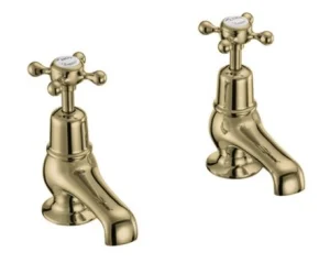 Burlington Claremont Qt 3" Basin Taps Gold