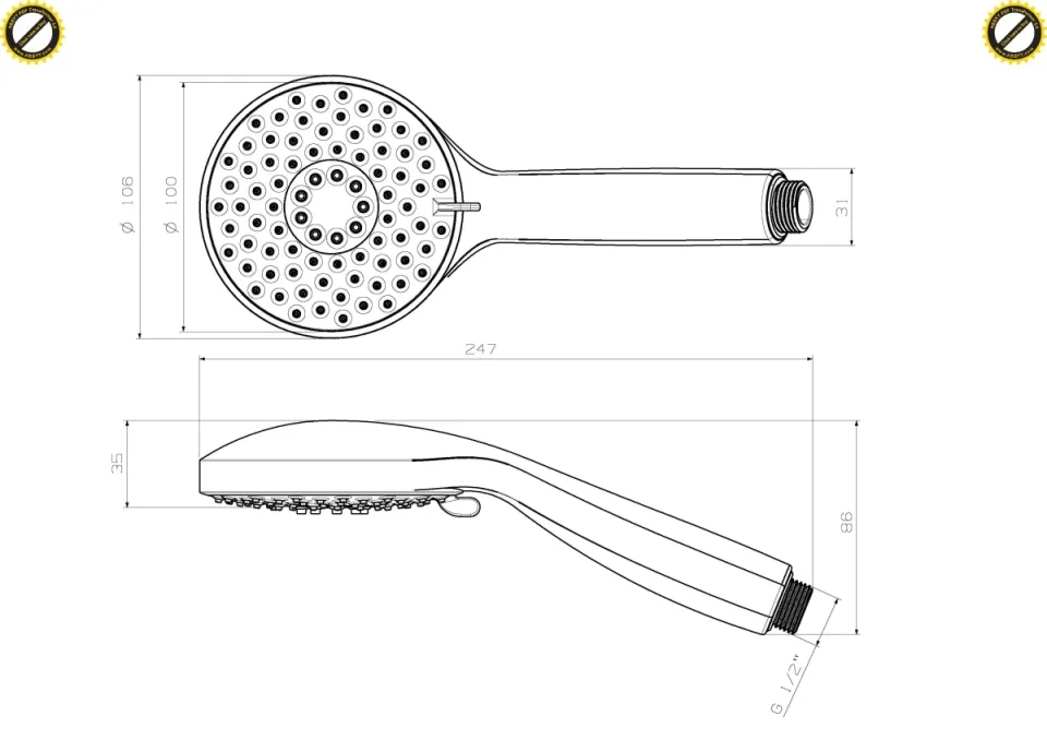 Crosswater ***wisp Package 4 - Shower Kit*** technical drawing - Image 4
