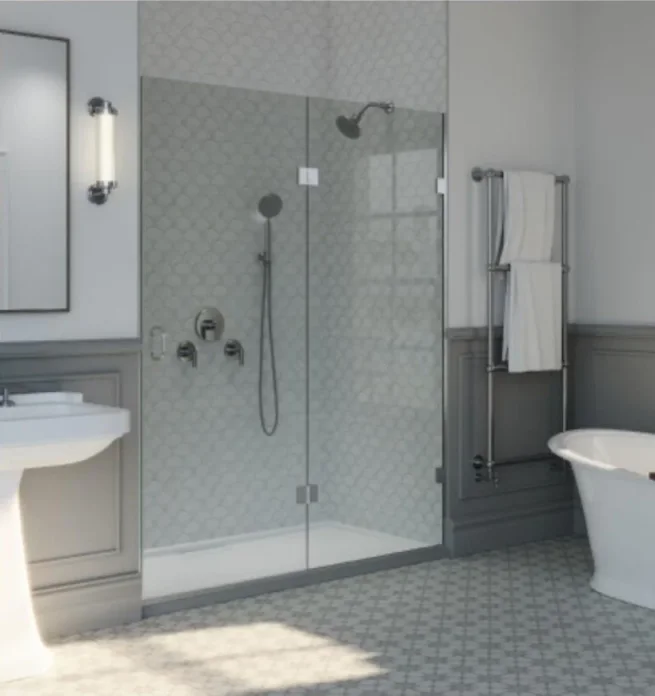 Shower Lab View 04 Standard-inline Panel + Door 1454-1488 X 2000 product image - Image 1