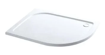 Eastbrook Volente 1000x800rh O/set Quad Abs Stone Resin Tray White product image - Image 1