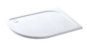 Eastbrook Volente 1200x800lh O/set Quad Abs Stone Resin Tray White