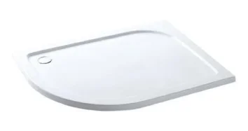 Eastbrook Volente 1200x800lh O/set Quad Abs Stone Resin Tray White product image - Image 1