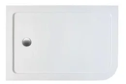 Eastbrook Volente 1200x800 Rh Tray For Curved Corner White product image - Image 1