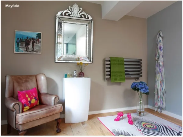 Jis Mayfield 320 1100 X 320mm Radiator For Central Heating Satin Stainless Steel