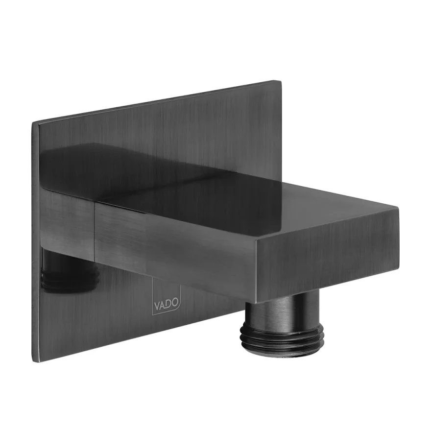 Vado Individual Square Wall Outlet Brushed Black product image - Image 1