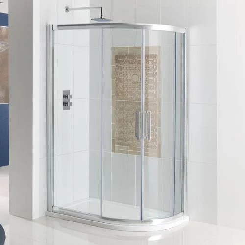 Eastbrook Corniche Easy Clean Offset Quad 1200x800mm Chrome