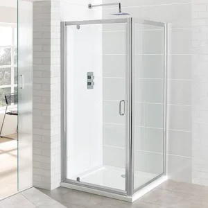 Eastbrook Vantage Easy Clean Pivot Door 900mm Chrome