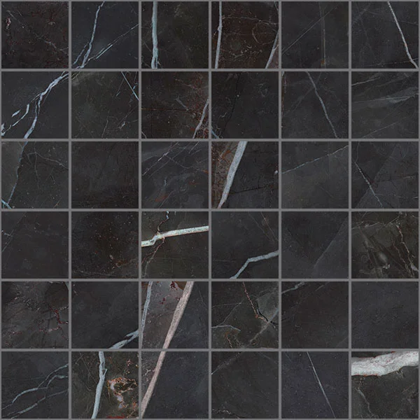 European Tiles Charmo Calacatta Black Mosaic 30 X 30cm Polished Wall Tile