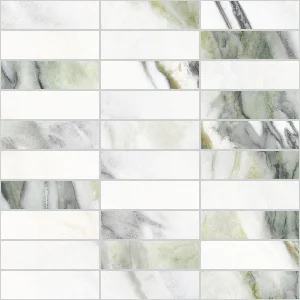 European Tiles Charmo Calacatta Green Brick Pattern 30 X 30cm Polished Wall Tile (sold Per Piece)