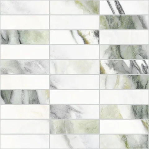 European Tiles Charmo Calacatta Green Brick Pattern 30 X 30cm Polished Wall Tile (sold Per Piece) product image - Image 1