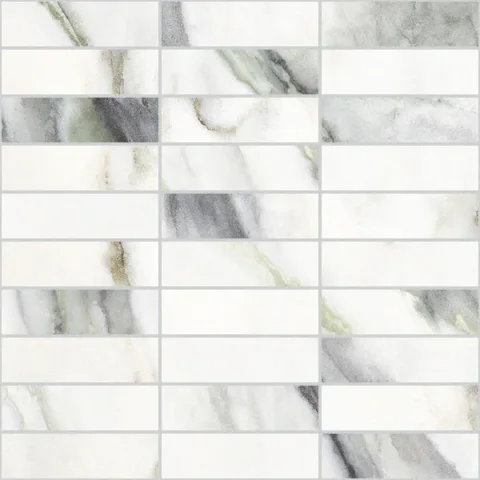 European Tiles Charmo Calacatta Green Brick Pattern 30 X 30cm Polished Wall Tile (sold Per Piece) detail view - Image 3
