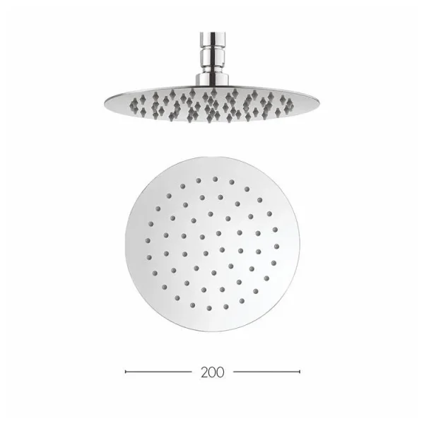Crosswater Central Shower Head 200mm Chrome detail view - Image 3