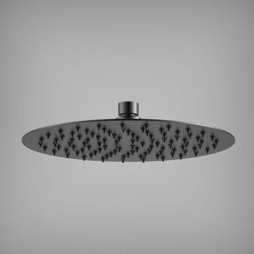 Ava Round 250mm Shower Head - Brushed Black product image - Image 1