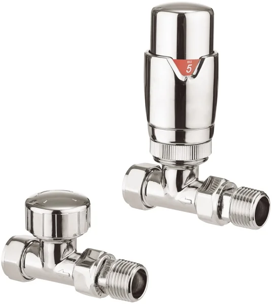 Crosswater Pier Straight Trv Rad Valve Chrome