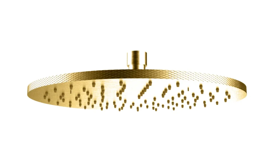 Crosswater Union 250mm Round Shower Head Brushed Brass product image - Image 1